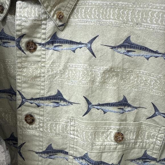 Lot Of 3 XL SwordFish Themed VTG John Rich & Bros Woolrich Men's XL Button Down. - Picture 7 of 9